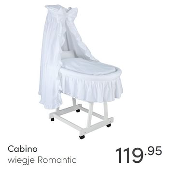 Aanbiedingen Cabino wiegje romantic - Cabino - Geldig van 17/01/2021 tot 23/01/2021 bij Baby & Tiener Megastore
