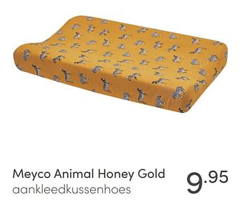 Aanbiedingen Meyco animal honey gold aankleedkussenhoes - Meyco - Geldig van 17/01/2021 tot 23/01/2021 bij Baby & Tiener Megastore