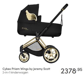 Aanbiedingen Cybex priam wings by jeremy scott 2-in-1 kinderwagen - Cybex - Geldig van 17/01/2021 tot 23/01/2021 bij Baby & Tiener Megastore