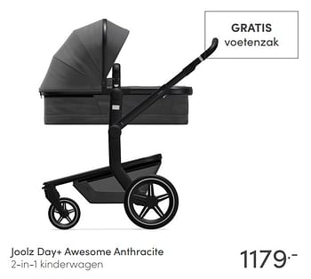 Aanbiedingen Joolz day+ awesome anthracite 2-in-1 kinderwagen - Joolz - Geldig van 17/01/2021 tot 23/01/2021 bij Baby & Tiener Megastore