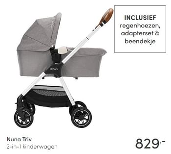 Aanbiedingen Nuna triv 2-in-1 kinderwagen - Nuna - Geldig van 17/01/2021 tot 23/01/2021 bij Baby & Tiener Megastore