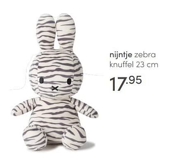 Aanbiedingen Nijntje zebra - Nijntje - Geldig van 17/01/2021 tot 23/01/2021 bij Baby & Tiener Megastore