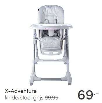 Aanbiedingen X-adventure kinderstoel grijs - Xadventure - Geldig van 17/01/2021 tot 23/01/2021 bij Baby & Tiener Megastore