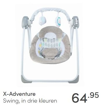 Aanbiedingen X-adventure swing, in drie kleuren - Xadventure - Geldig van 17/01/2021 tot 23/01/2021 bij Baby & Tiener Megastore