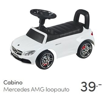 Aanbiedingen Cabino mercedes amg loopauto - Cabino - Geldig van 17/01/2021 tot 23/01/2021 bij Baby & Tiener Megastore