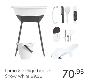 Aanbiedingen Luma 8-delige badset snow white - Luma Babycare - Geldig van 17/01/2021 tot 23/01/2021 bij Baby & Tiener Megastore
