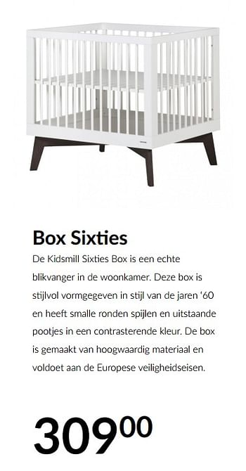 Aanbiedingen Box sixties - Kidsmill - Geldig van 19/01/2021 tot 15/02/2021 bij Babypark