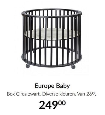 Aanbiedingen Europe baby box circa zwart - Europe baby - Geldig van 19/01/2021 tot 15/02/2021 bij Babypark
