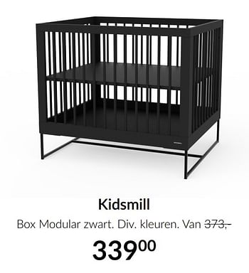 Aanbiedingen Kidsmill box modular zwart - Kidsmill - Geldig van 19/01/2021 tot 15/02/2021 bij Babypark