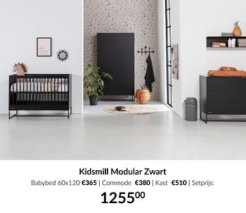 Aanbiedingen Kidsmill modular zwart - Kidsmill - Geldig van 19/01/2021 tot 15/02/2021 bij Babypark