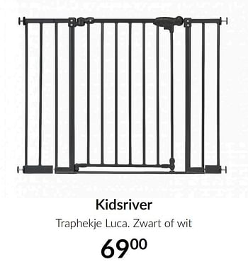 Aanbiedingen Kidsriver traphekje luca zwart of wit - Kidsriver - Geldig van 19/01/2021 tot 15/02/2021 bij Babypark