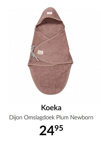 Aanbiedingen Koeka dijon omslagdoek plum newborn - Koeka - Geldig van 19/01/2021 tot 15/02/2021 bij Babypark