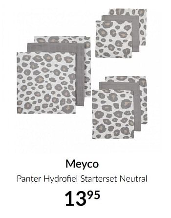 Aanbiedingen Meyco panter hydrofiel starterset neutral - Meyco - Geldig van 19/01/2021 tot 15/02/2021 bij Babypark