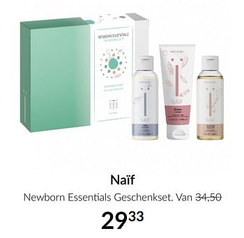 Aanbiedingen Naïf newborn essentials geschenkset - Naif - Geldig van 19/01/2021 tot 15/02/2021 bij Babypark