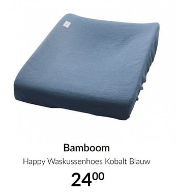 Aanbiedingen Bamboom happy waskussenhoes kobalt blauw - Bamboom - Geldig van 19/01/2021 tot 15/02/2021 bij Babypark