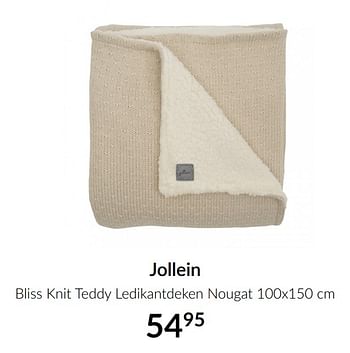 Aanbiedingen Jollein bliss knit teddy ledikantdeken nougat - Jollein - Geldig van 19/01/2021 tot 15/02/2021 bij Babypark