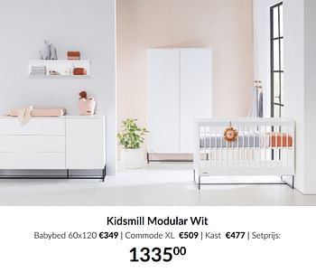 Aanbiedingen Kidsmill modular wit - Kidsmill - Geldig van 19/01/2021 tot 15/02/2021 bij Babypark