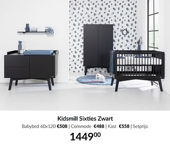 Aanbiedingen Kidsmill sixties zwart - Kidsmill - Geldig van 19/01/2021 tot 15/02/2021 bij Babypark