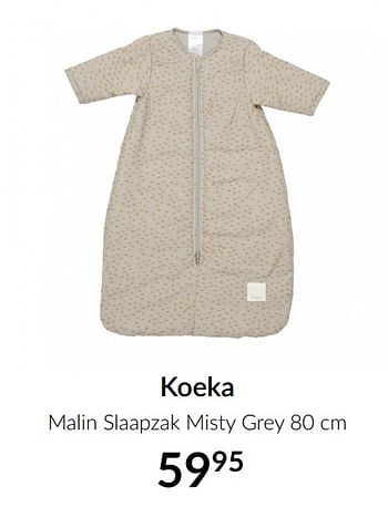 Aanbiedingen Koeka malin slaapzak misty grey - Koeka - Geldig van 19/01/2021 tot 15/02/2021 bij Babypark