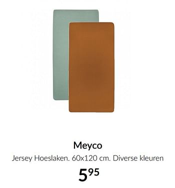 Aanbiedingen Meyco jersey hoeslaken - Meyco - Geldig van 19/01/2021 tot 15/02/2021 bij Babypark