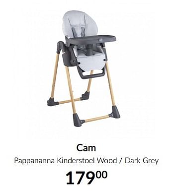 Aanbiedingen Cam pappananna kinderstoel wood - dark grey - Cam - Geldig van 19/01/2021 tot 15/02/2021 bij Babypark