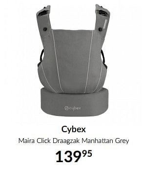 Aanbiedingen Cybex maira click draagzak manhattan grey - Cybex - Geldig van 19/01/2021 tot 15/02/2021 bij Babypark