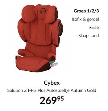 Aanbiedingen Cybex solution z i-fix plus autostoeltje autumn gold - Cybex - Geldig van 19/01/2021 tot 15/02/2021 bij Babypark