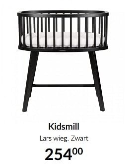 Aanbiedingen Kidsmill lars wieg zwart - Kidsmill - Geldig van 19/01/2021 tot 15/02/2021 bij Babypark