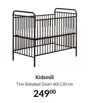 Aanbiedingen Kidsmill tinn babybed zwart - Kidsmill - Geldig van 19/01/2021 tot 15/02/2021 bij Babypark