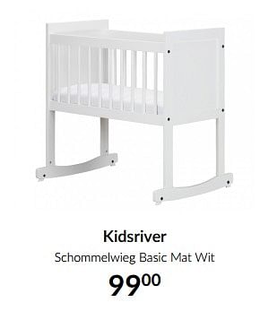Aanbiedingen Kidsriver schommelwieg basic mat wit - Kidsriver - Geldig van 19/01/2021 tot 15/02/2021 bij Babypark