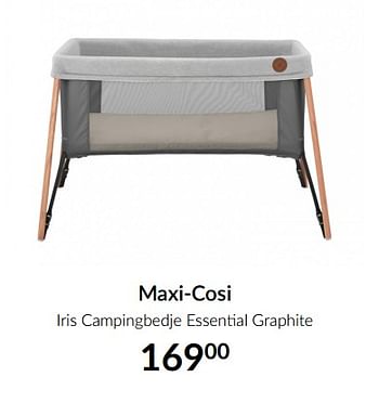 Aanbiedingen Maxi-cosi iris campingbedje essential graphite - Maxi-cosi - Geldig van 19/01/2021 tot 15/02/2021 bij Babypark