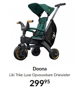 Aanbiedingen Doona liki trike luxe opvouwbare driewieler - Doona - Geldig van 19/01/2021 tot 15/02/2021 bij Babypark
