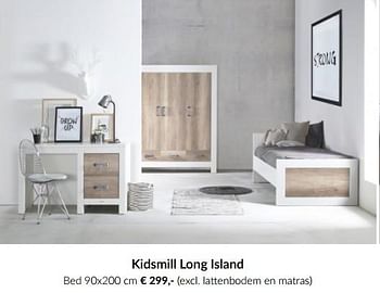 Aanbiedingen Kidsmill long island bed - Kidsmill - Geldig van 19/01/2021 tot 15/02/2021 bij Babypark
