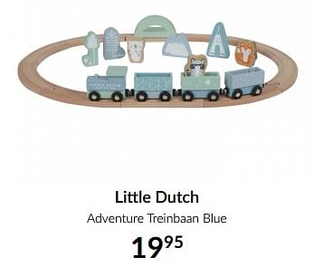 Aanbiedingen Little dutch adventure treinbaan blue - Little Dutch - Geldig van 19/01/2021 tot 15/02/2021 bij Babypark