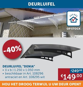 Aanbiedingen Deurluifel denia - Geldig van 26/01/2021 tot 01/03/2021 bij Zelfbouwmarkt