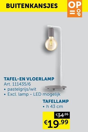 Aanbiedingen Tafellamp - Geldig van 26/01/2021 tot 01/03/2021 bij Zelfbouwmarkt