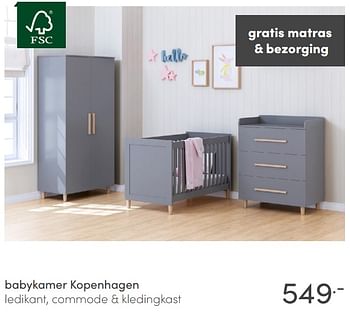 Aanbiedingen Babykamer kopenhagen - Huismerk - Baby &amp; Tiener Megastore - Geldig van 24/01/2021 tot 30/01/2021 bij Baby & Tiener Megastore