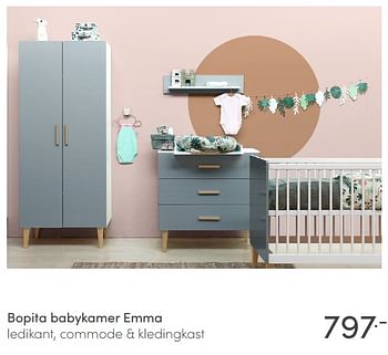 Aanbiedingen Bopita babykamer emma - Bopita - Geldig van 24/01/2021 tot 30/01/2021 bij Baby & Tiener Megastore