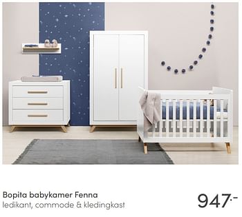 Aanbiedingen Bopita babykamer fenna - Bopita - Geldig van 24/01/2021 tot 30/01/2021 bij Baby & Tiener Megastore