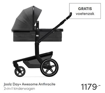 Aanbiedingen Joolz day+ awesome anthracite 2-in-1 kinderwagen - Joolz - Geldig van 24/01/2021 tot 30/01/2021 bij Baby & Tiener Megastore