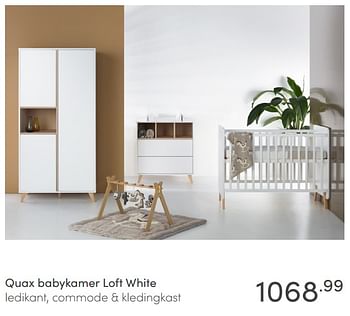 Aanbiedingen Quax babykamer loft white - Quax - Geldig van 24/01/2021 tot 30/01/2021 bij Baby & Tiener Megastore