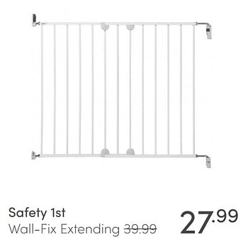 Aanbiedingen Safety 1st wall-fix extending - Safety 1st - Geldig van 24/01/2021 tot 30/01/2021 bij Baby & Tiener Megastore