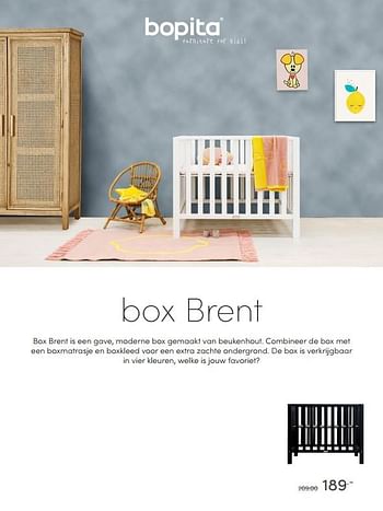 Aanbiedingen Box brent - Bopita - Geldig van 24/01/2021 tot 30/01/2021 bij Baby & Tiener Megastore