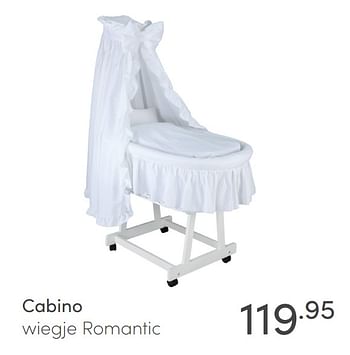 Aanbiedingen Cabino wiegje romantic - Cabino - Geldig van 24/01/2021 tot 30/01/2021 bij Baby & Tiener Megastore