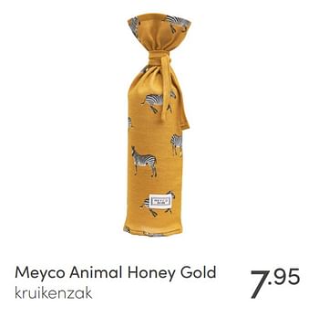 Aanbiedingen Meyco animal honey gold kruikenzak - Meyco - Geldig van 24/01/2021 tot 30/01/2021 bij Baby & Tiener Megastore