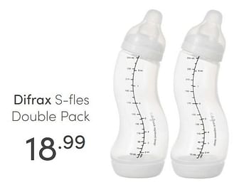 Aanbiedingen Difrax s-fles double pack - Difrax - Geldig van 24/01/2021 tot 30/01/2021 bij Baby & Tiener Megastore