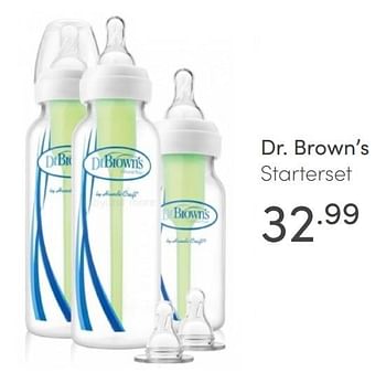 Aanbiedingen Dr. brown`s starterset - DrBrown's - Geldig van 24/01/2021 tot 30/01/2021 bij Baby & Tiener Megastore