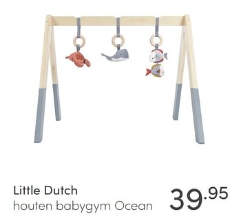Aanbiedingen Little dutch houten babygym ocean - Little Dutch - Geldig van 24/01/2021 tot 30/01/2021 bij Baby & Tiener Megastore