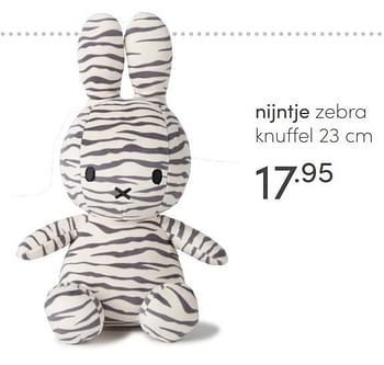 Aanbiedingen Nijntje zebra knuffel - Nijntje - Geldig van 24/01/2021 tot 30/01/2021 bij Baby & Tiener Megastore