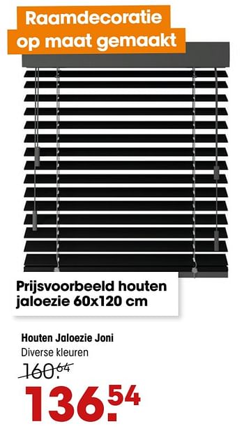 Aanbiedingen Houten jaloezie joni - Huismerk - Kwantum - Geldig van 21/01/2021 tot 28/01/2021 bij Kwantum